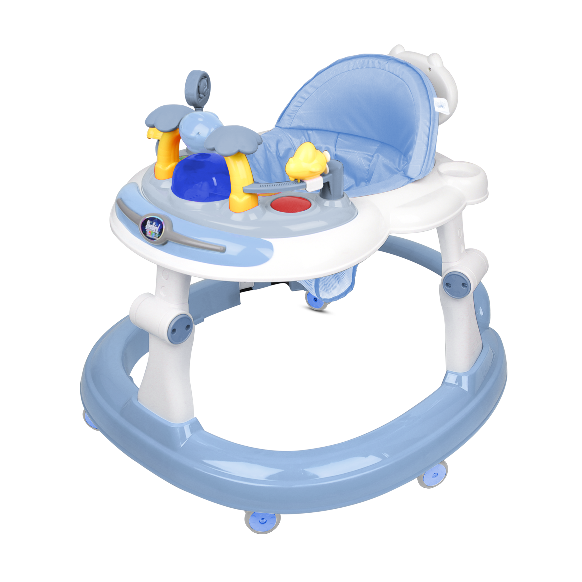 BLUE BABY WALKER WITH PUSH HANDLE